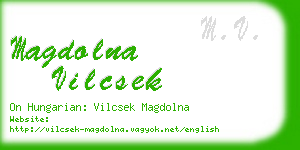 magdolna vilcsek business card